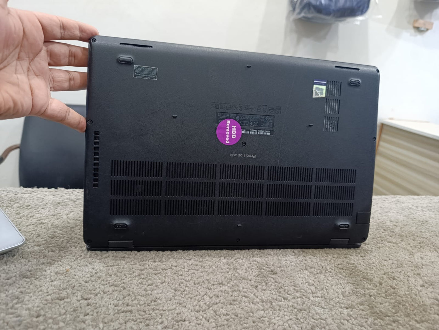 Dell Precision 3540 backlit keyboard closeup