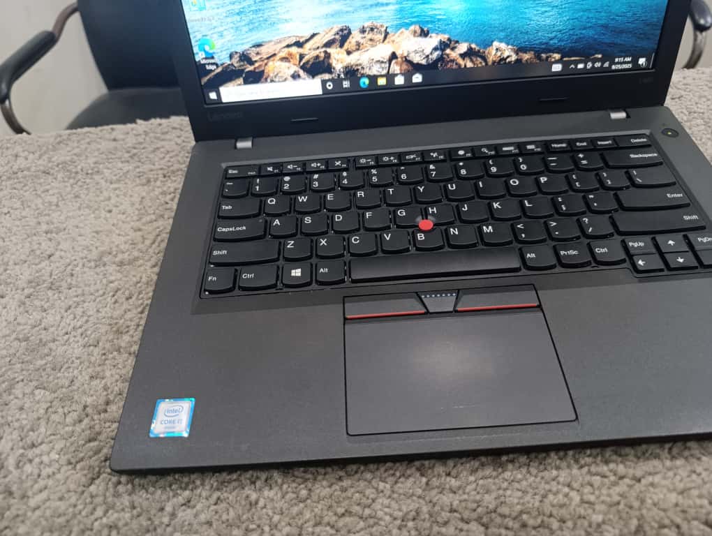 Lenovo ThinkPad T470p backlit keyboard close-up