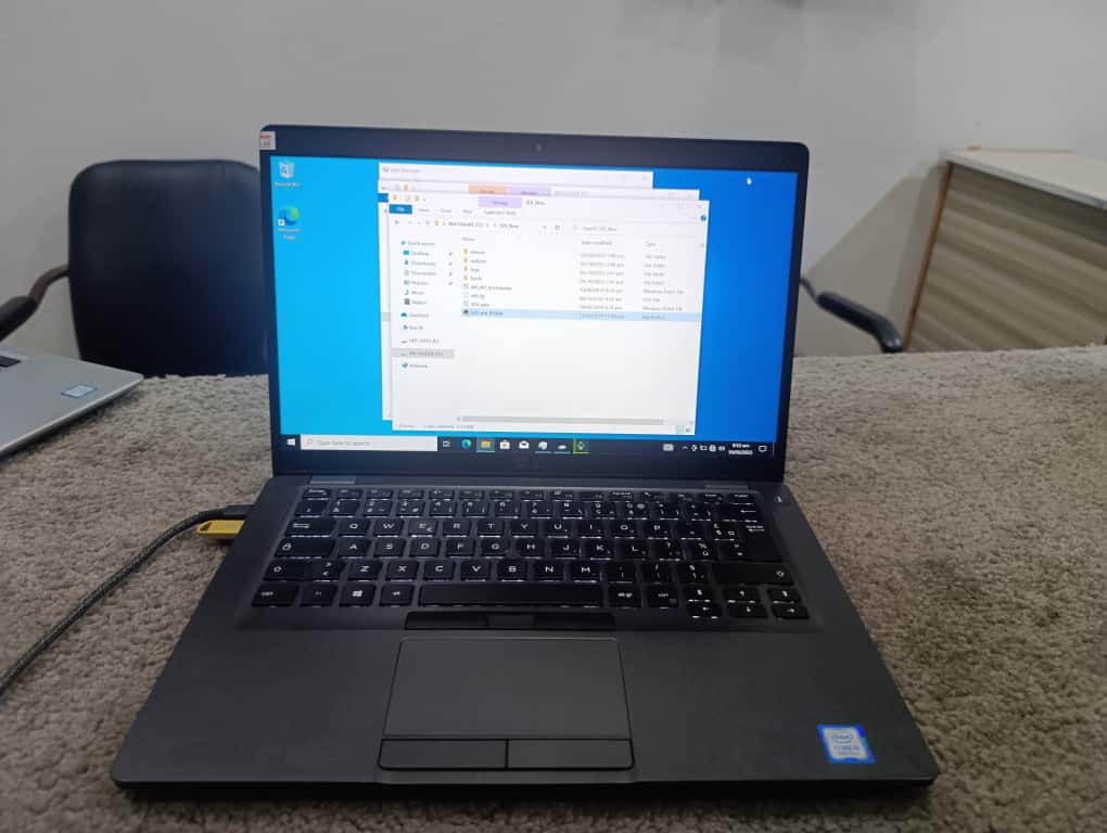 Dell 5400 14-inch laptop open on desk