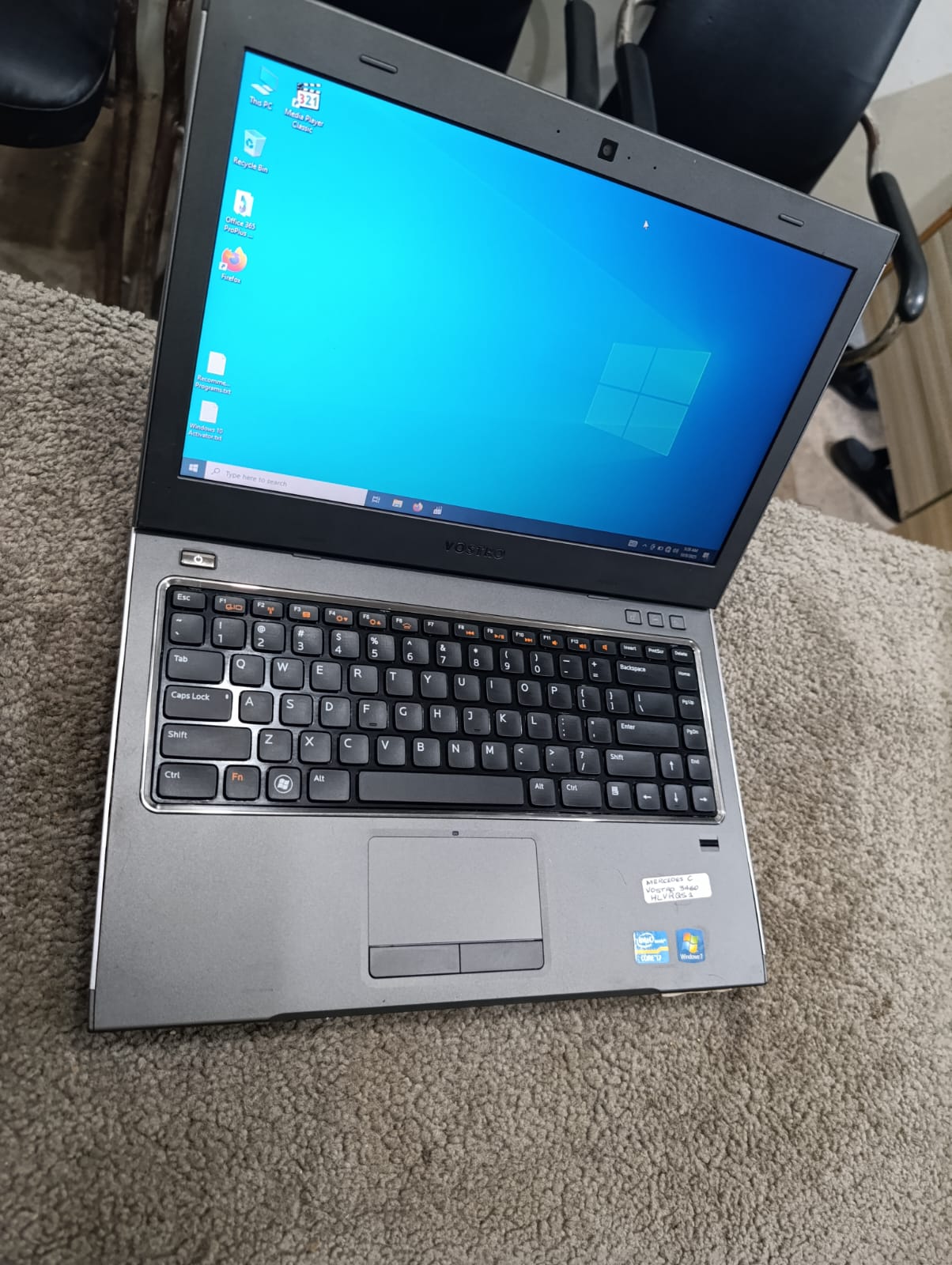 Dell Laptop 14.5 Inch Display keyboard Closeup  