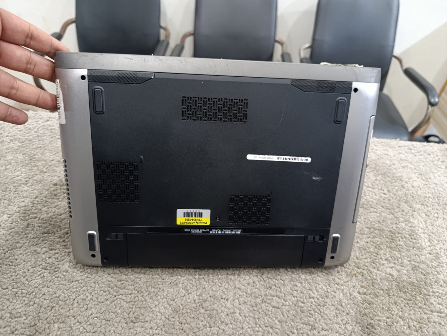 Dell Laptop  Display backside Closeup  