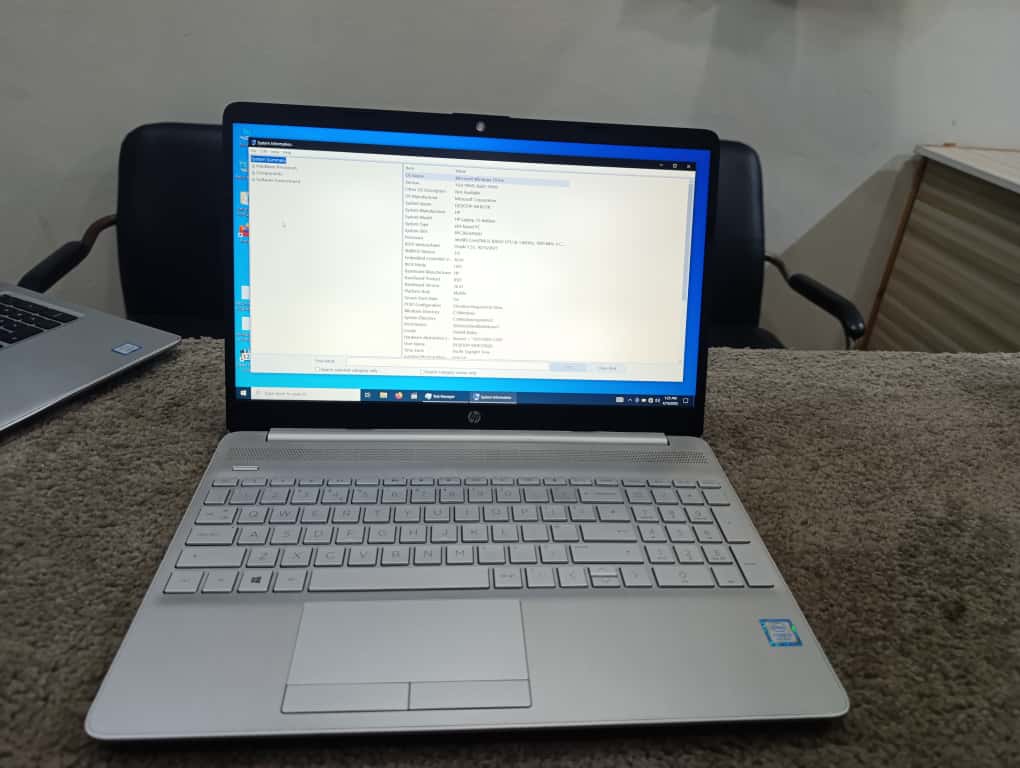 HP Notebook 15 keyboard and touchpad closeup