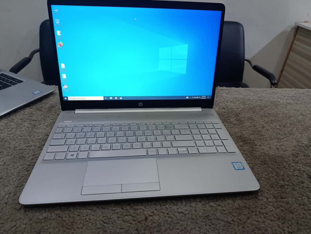 HP Notebook 15 white glossy body front view